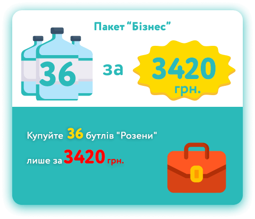 Пакет «Бизнес» 36 бутылей «Лазурной»