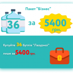 Пакет "Бизнес" 36 бутылей "Лазурной"