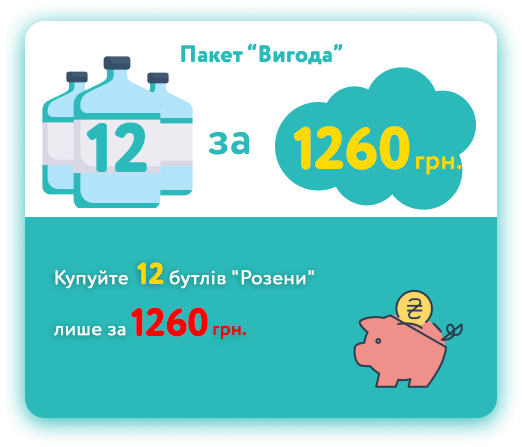 Пакет “Вигода” 12 бутлів “Лазурной”