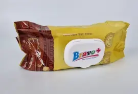 Серветка волога з клапаном “Bravo+” (120 шт/уп)