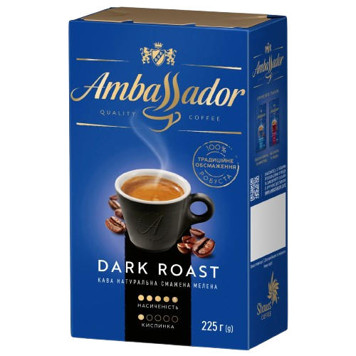 Кава мелена Ambassador Dark Roast, 225 гр