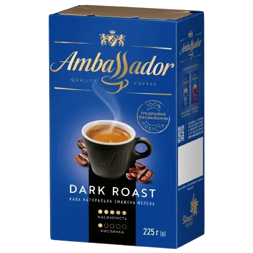 Кава мелена Ambassador Dark Roast, 225 гр