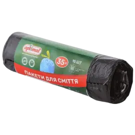 Пакети для сміття з затяжками 35л, 15шт.
