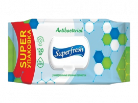 Влажные салфетки Superfresh, 120шт.