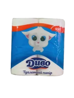 Туалетний папір Диво Soft двошаровий, 4рул/уп