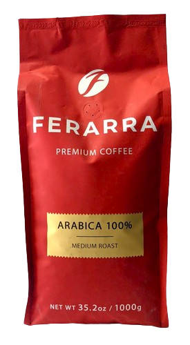 Кава в зернах Ferarra Arabica 100%, 1кг