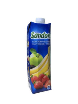 Нектар Sandora бананово-яблучно-полуничний, 0,95л