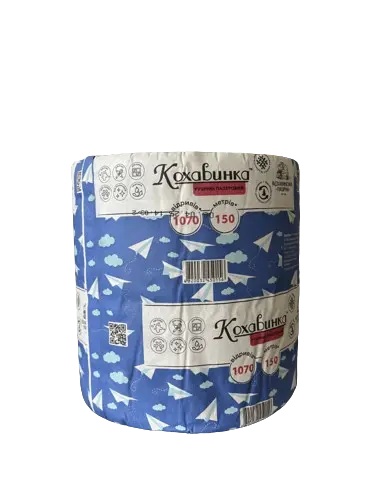 Паперовий рушник одношаровий “Кохавинка”, 150м