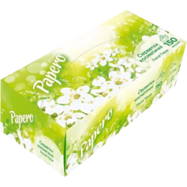 Салфетки бумажные однослойные Papero, в коробке