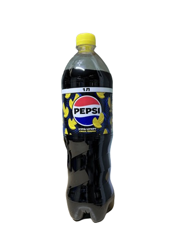 Напій Pepsi зі смаком лимону сильнoгaзoвaний без цукру, 1л