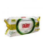 Влажные салфетки для очистки Fairy с ароматом лимона, 100 штук
