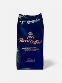 Кофе в зернах Ricco Coffee Prima Blau Espresso 1000г, 10/90 свежее обжаривание