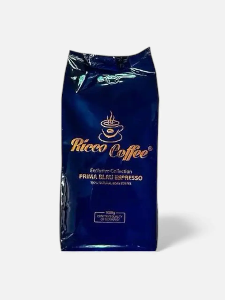Кава в зернах Ricco Coffee Prima Blau Espresso 1000г, 10/90 свіже обсмаження
