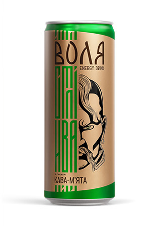 Моршинська Воля зі смаком кава-м’ята 0,33 л енергетичний середньогазований напій
