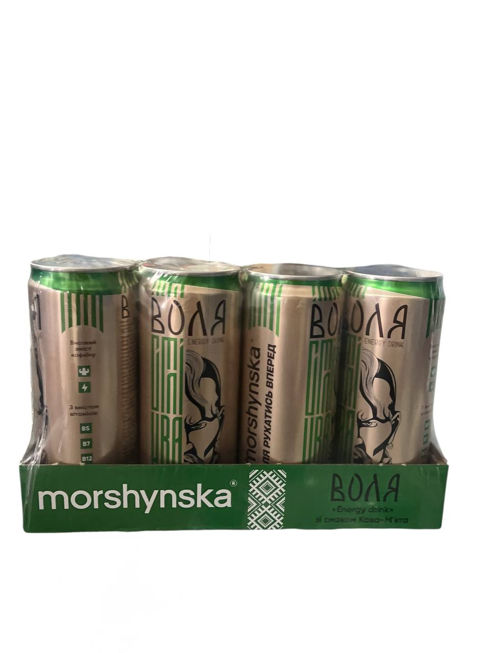 Моршинська Воля зі смаком кава-м’ята 0,33 л енергетичний середньогазований напій
