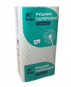 Рушник паперовий Альбатрос целюлозний, V-складання, 2-х шаровий, 120 шт