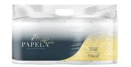 Туалетний папір Papela Lux білий 3-шаровий (8 рулонів)
