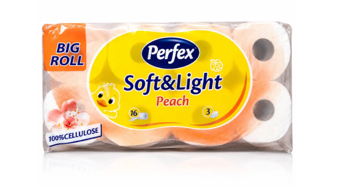 Туалетний папір Perfex Soft Peach 3-шаровий (16 рулонів)